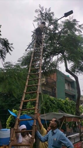 Fault came in 33 KV line due to storm and rain, light failure of nine thousand houses