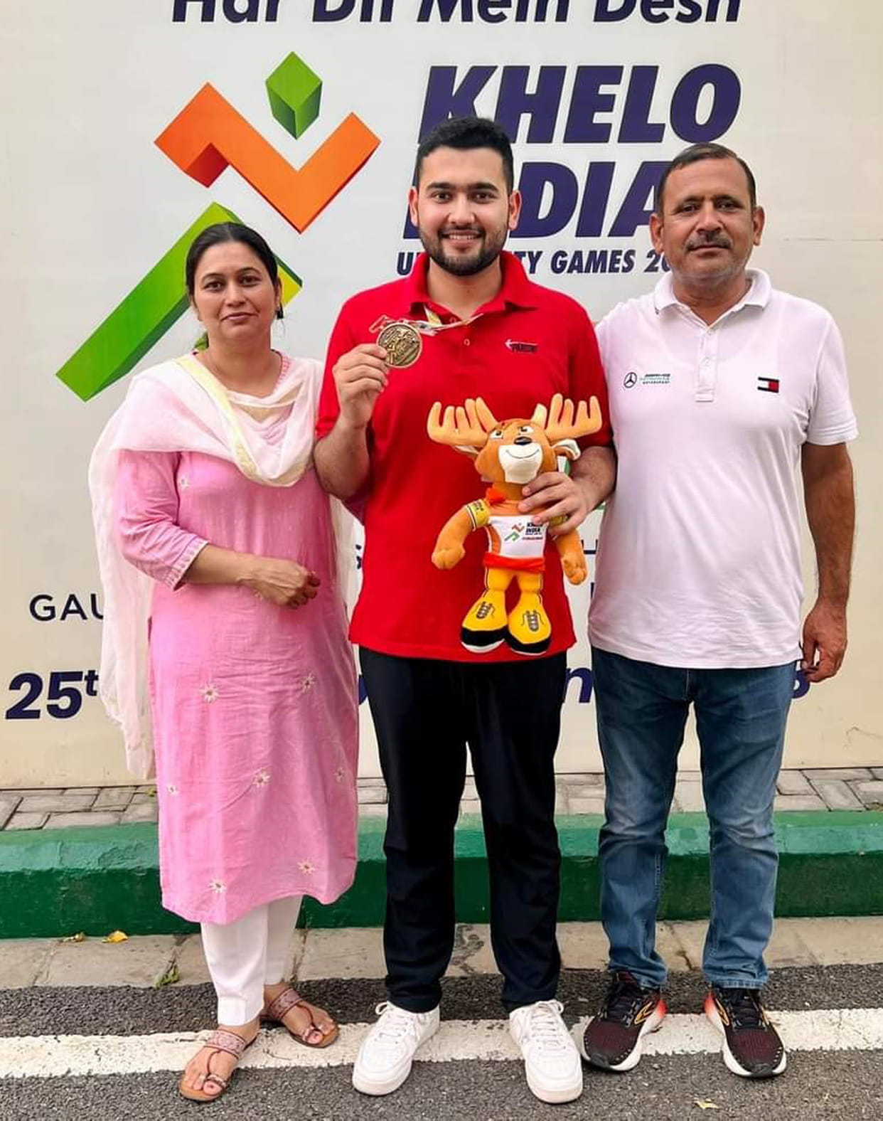 Anish won gold in Khelo India University Games