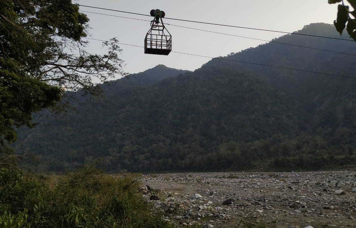 Two ropeways of the villages bordering Nepal are bad for a year and a half