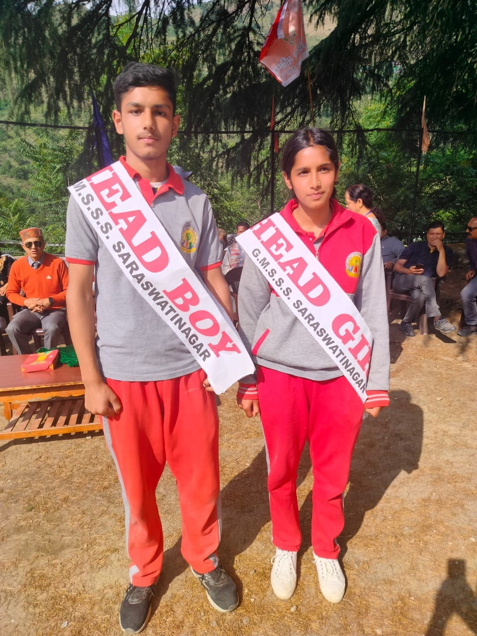 Yogesh Head Boy and Sheetal Head Girl in Saraswatinagar School