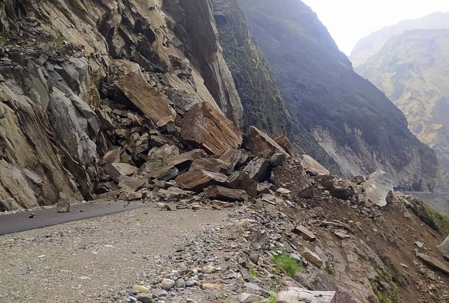 Debris on Road in Dharchula