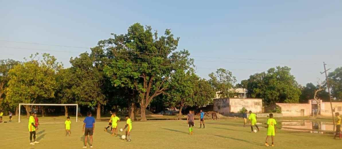 high tension line above sports field