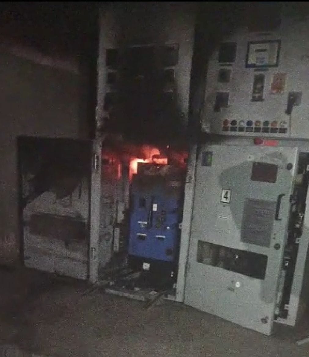 Power failure of more than a hundred villages connected to the sub-station due to fire