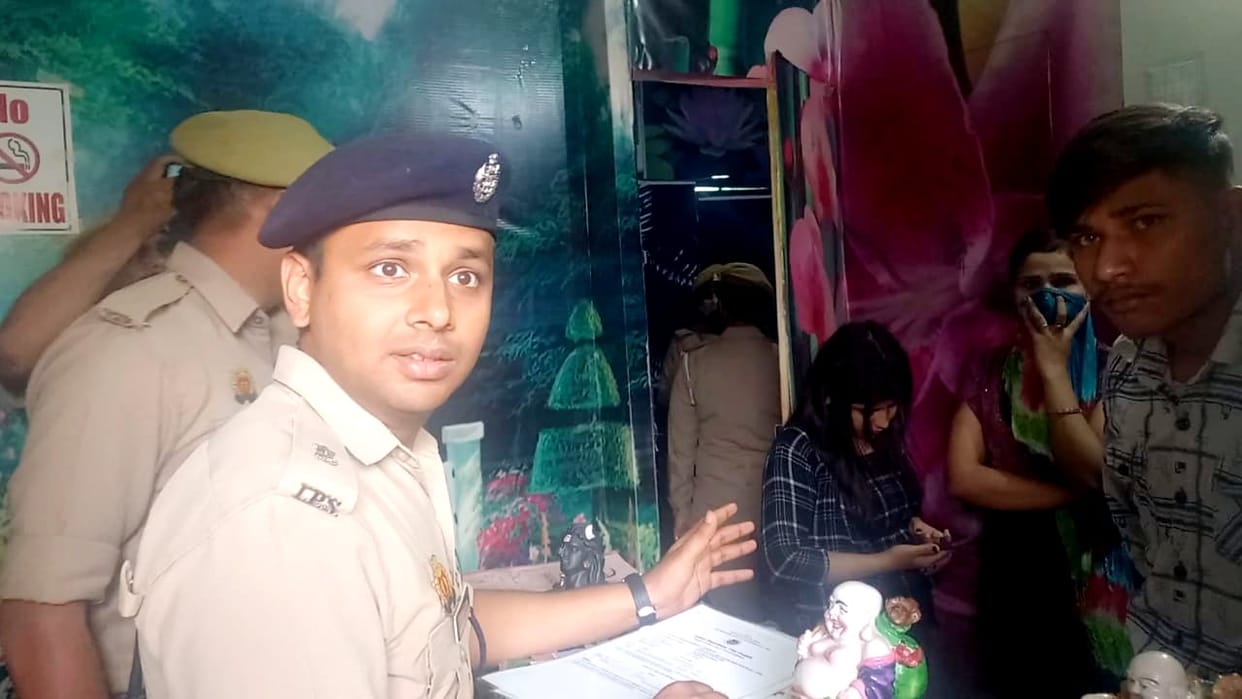 Two outpost in charge suspended for giving protection to spa centers