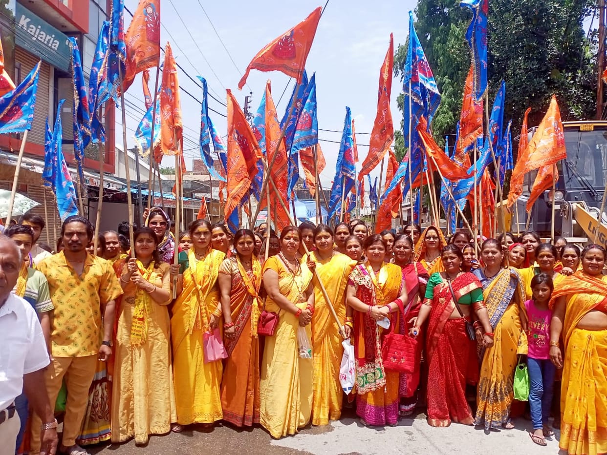 Devotees of Shree Shyam Baba took out Nishan Yatra, devotional atmosphere
