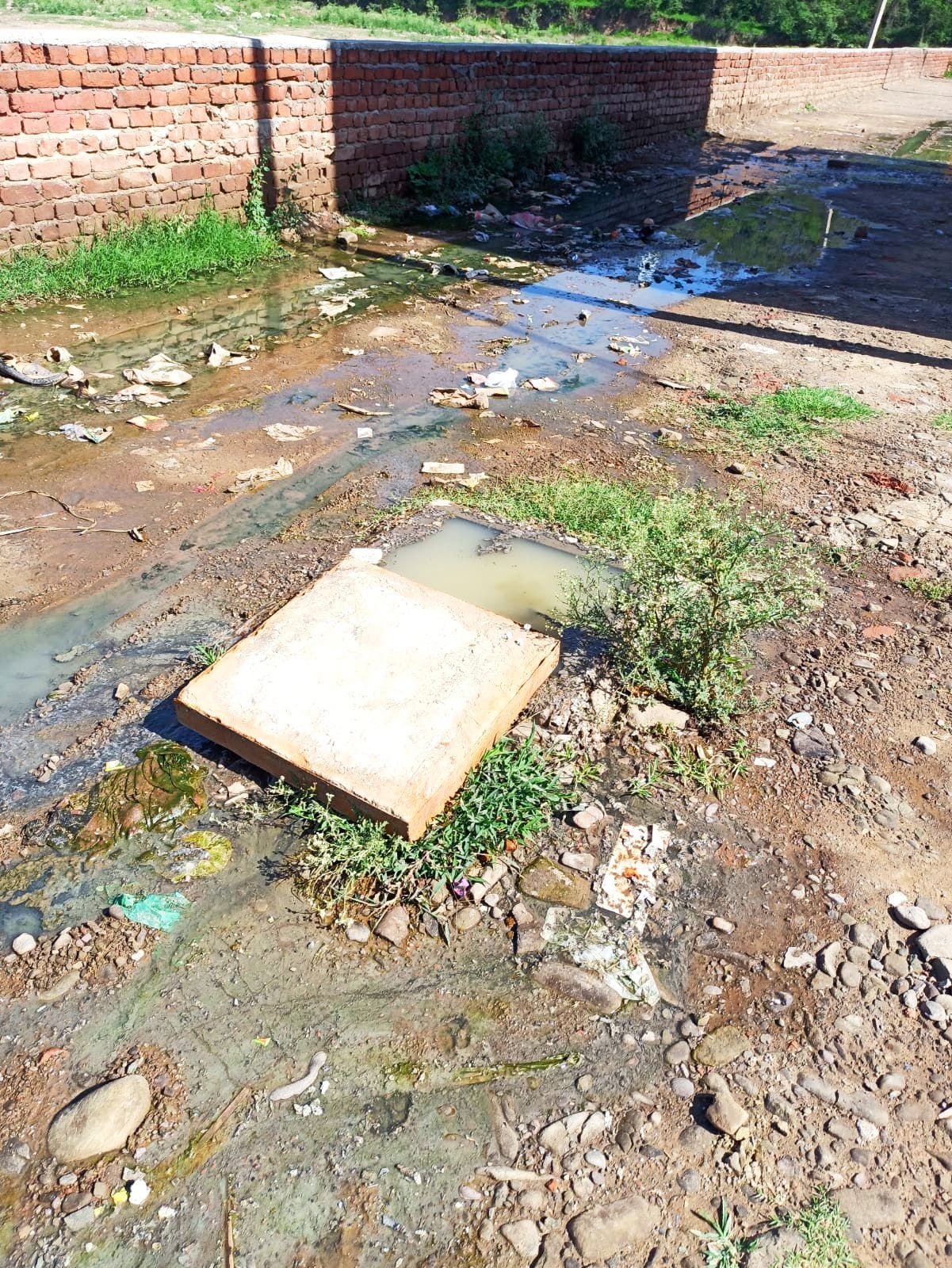 Sewer line choked in Shri Ganesh Colony, people upset