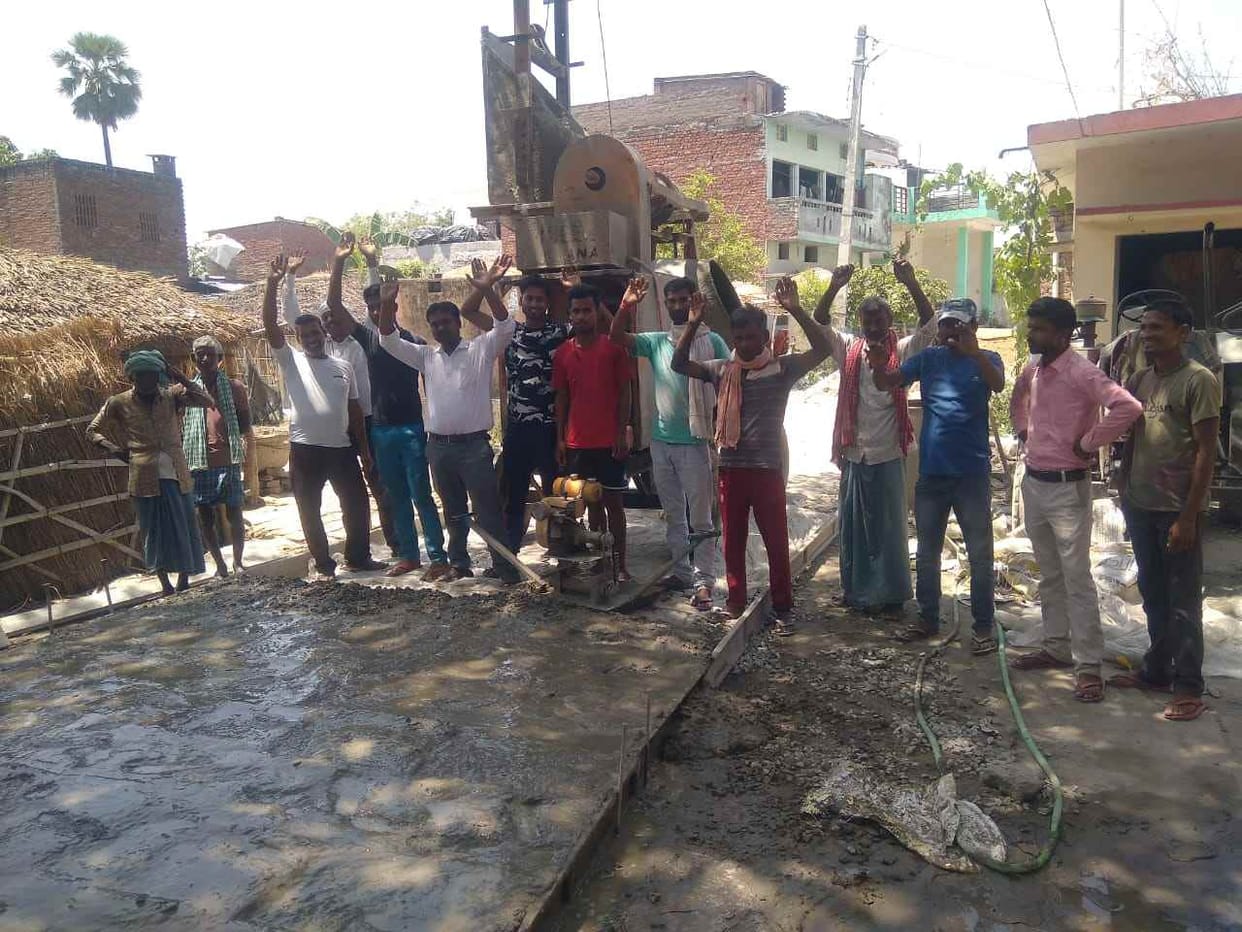 protest against bad road making