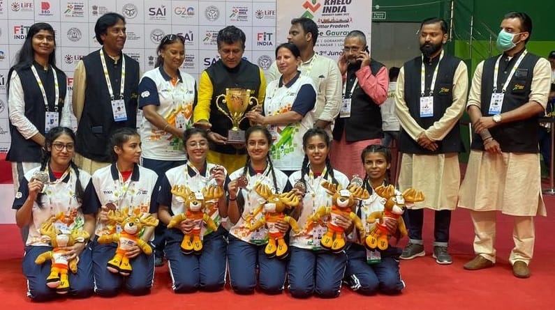 KU's women's yoga team won silver medal in Khelo India