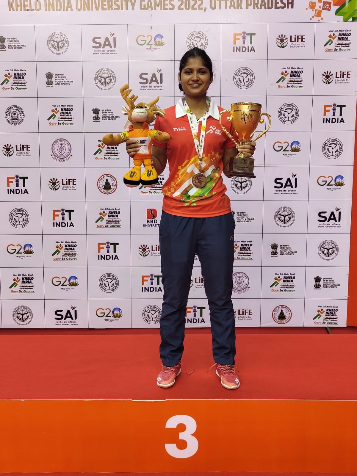 Khobha's Tanisha won bronze in Khelo India University Games