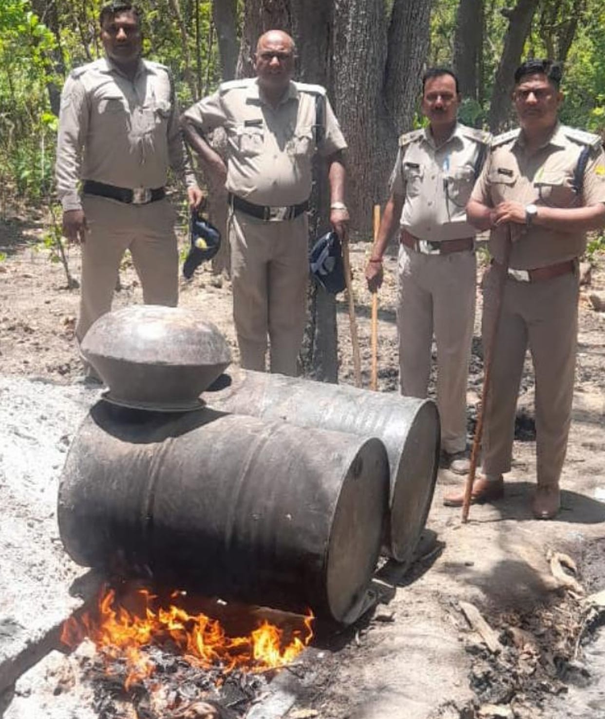 Lahan was destroyed by breaking the wine furnace