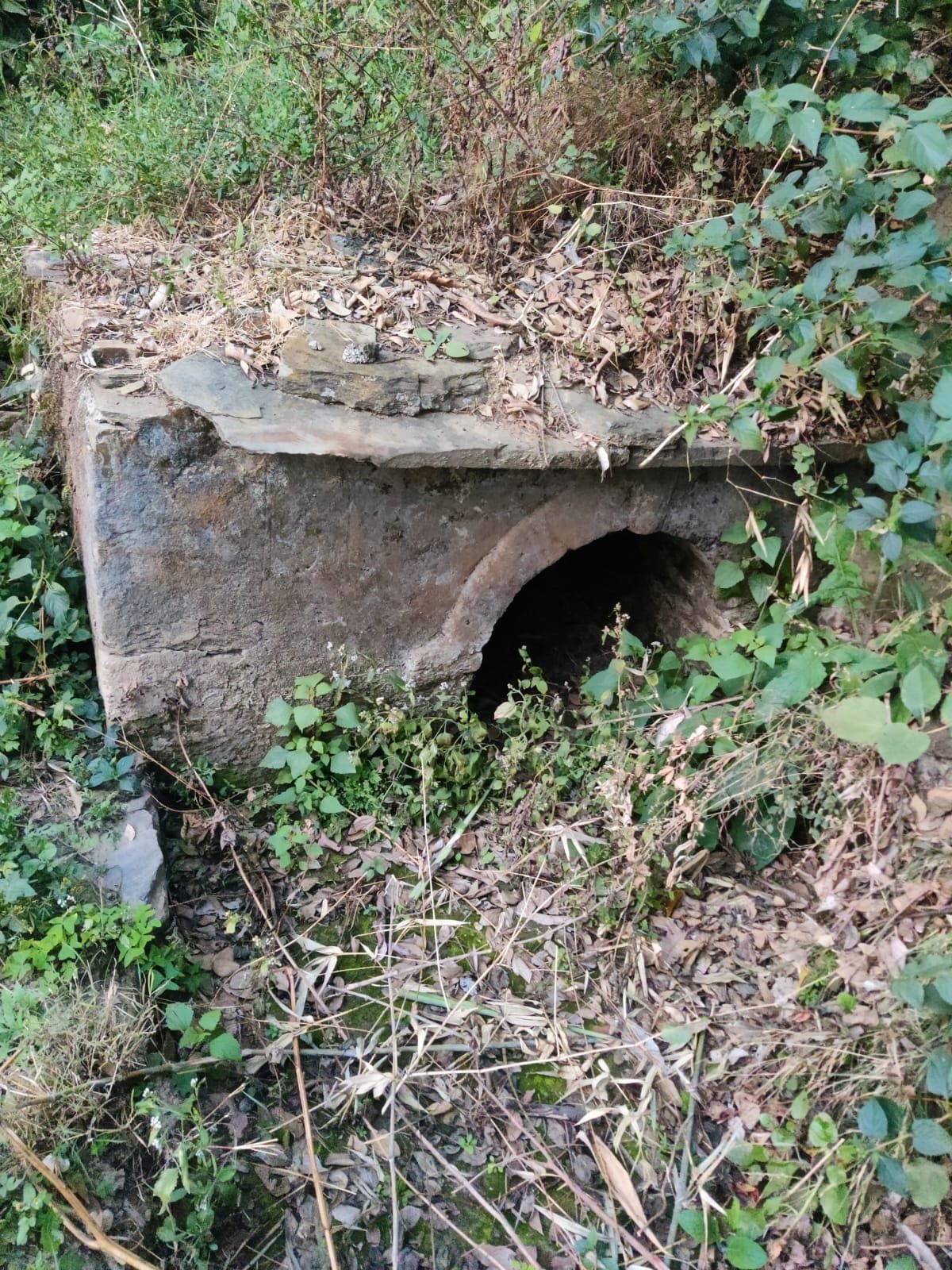 Debris By Road in Dwarahat