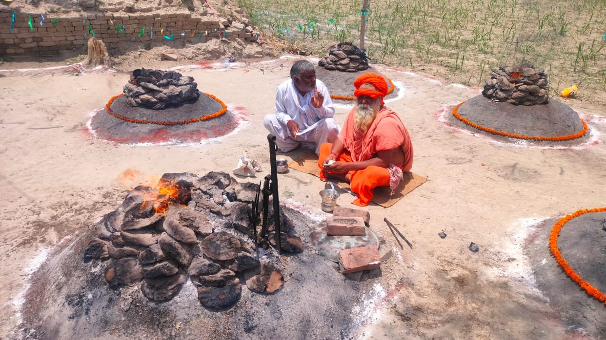 Rajkumar Das Bhagat did fire penance for 41 days