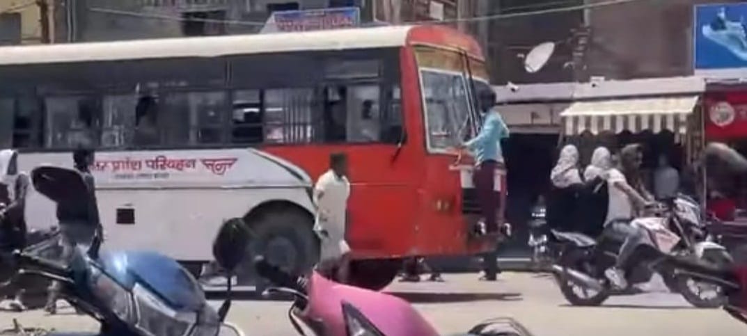 quarrel with roadways driver