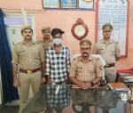 नगर पुलिस ने आरोपी को किया गिरफ्तार।