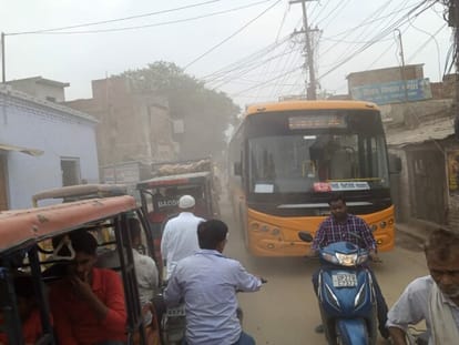 The finance minister's car got stuck yet the pothole was not filled