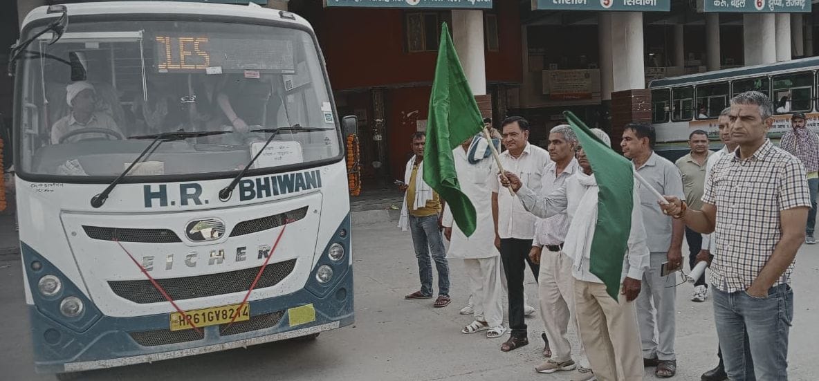 Bus service started from Bhiwani via Nangal Manheru to Dadri