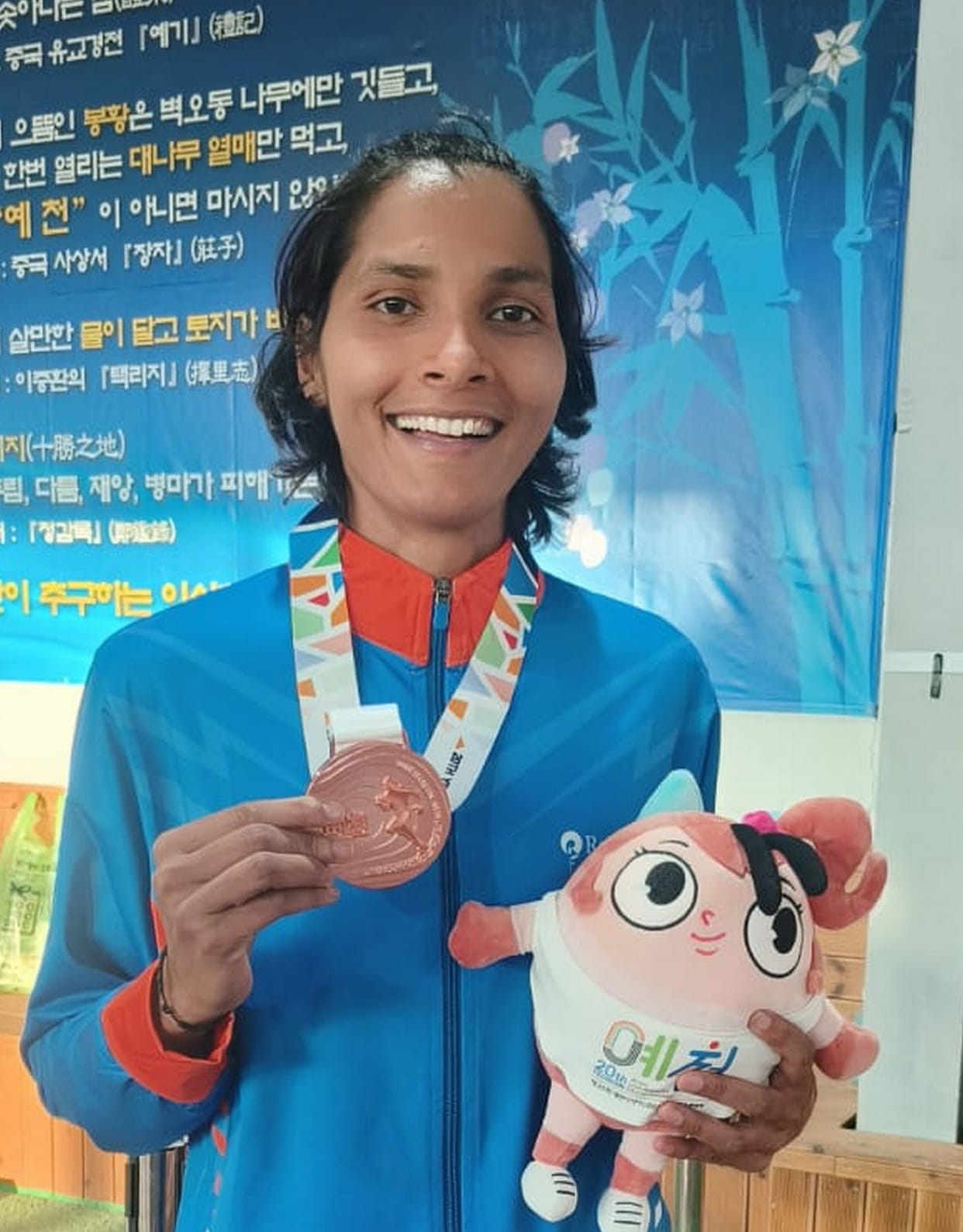 Lastna hoisted the flag by winning bronze medal