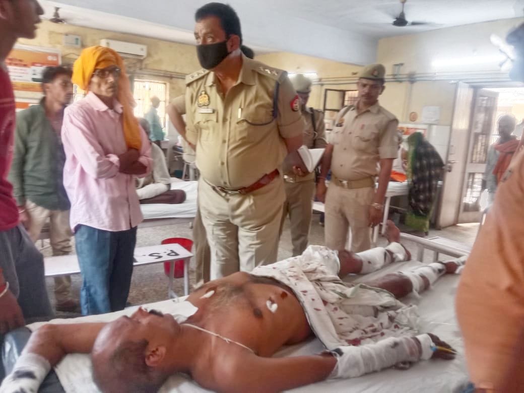 Lathi-sticks and grenades fired, four injured