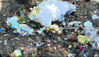 Open drain in mayor's ward, pile of filth