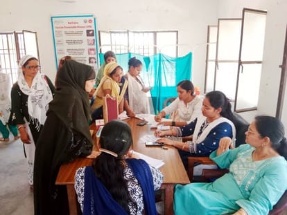 150 pregnant women were tested in health camp
