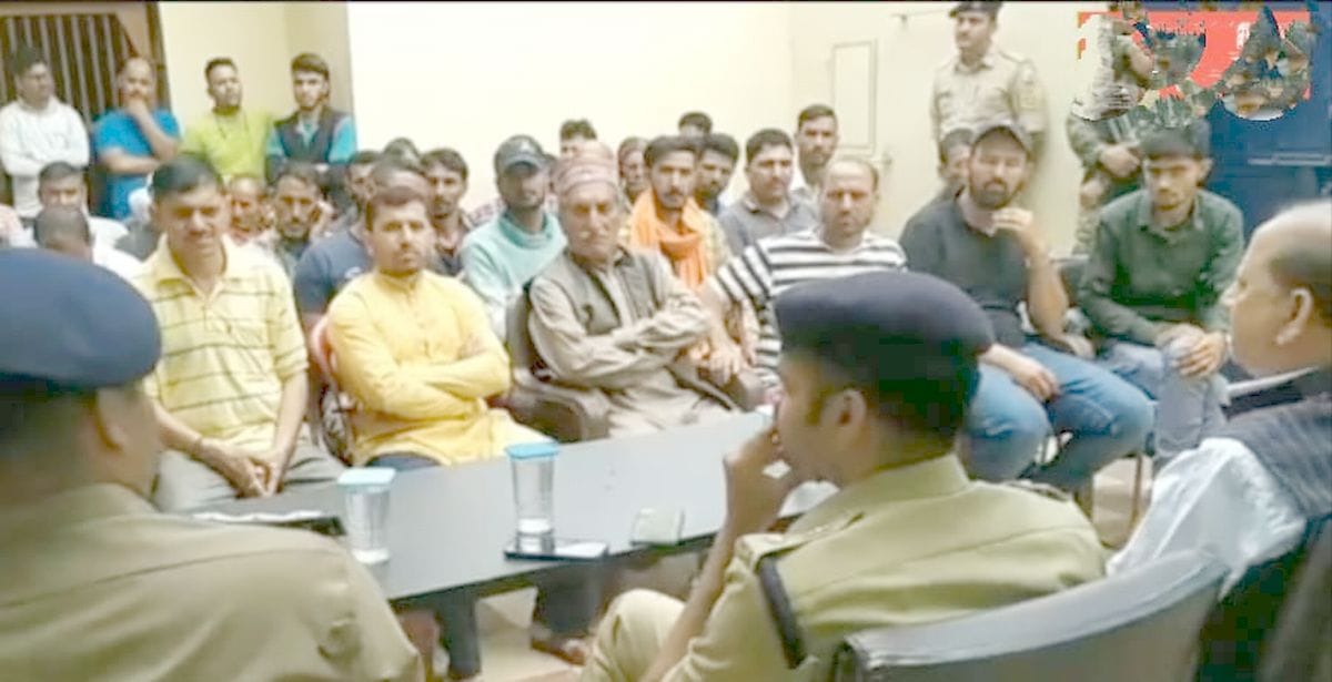 Villagers reached the police station in connection with the murder of a young man