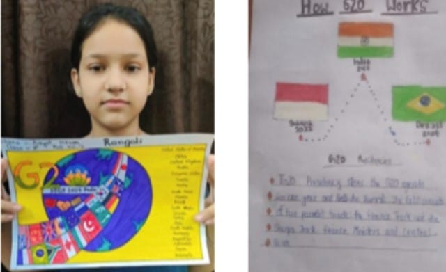 85 children took part in Rangoli competition