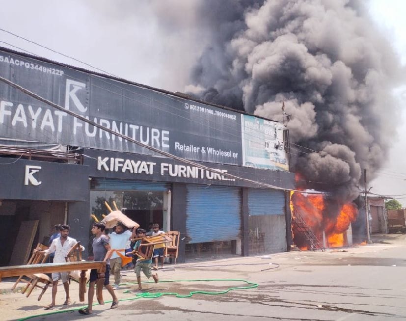 Fire in Rudrapur Shop