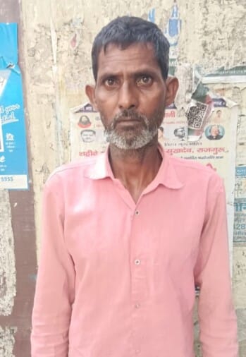 Trap was laid for chital, hunter himself trapped