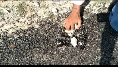 Video of manual uprooting of road in Dudhia Khurd went viral