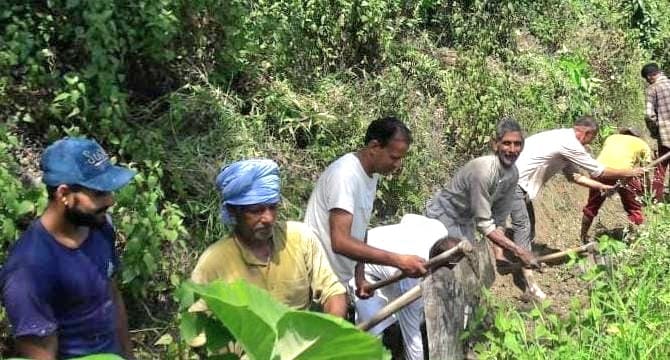 If there was no hearing then the farmers cleaned and dug themselves
