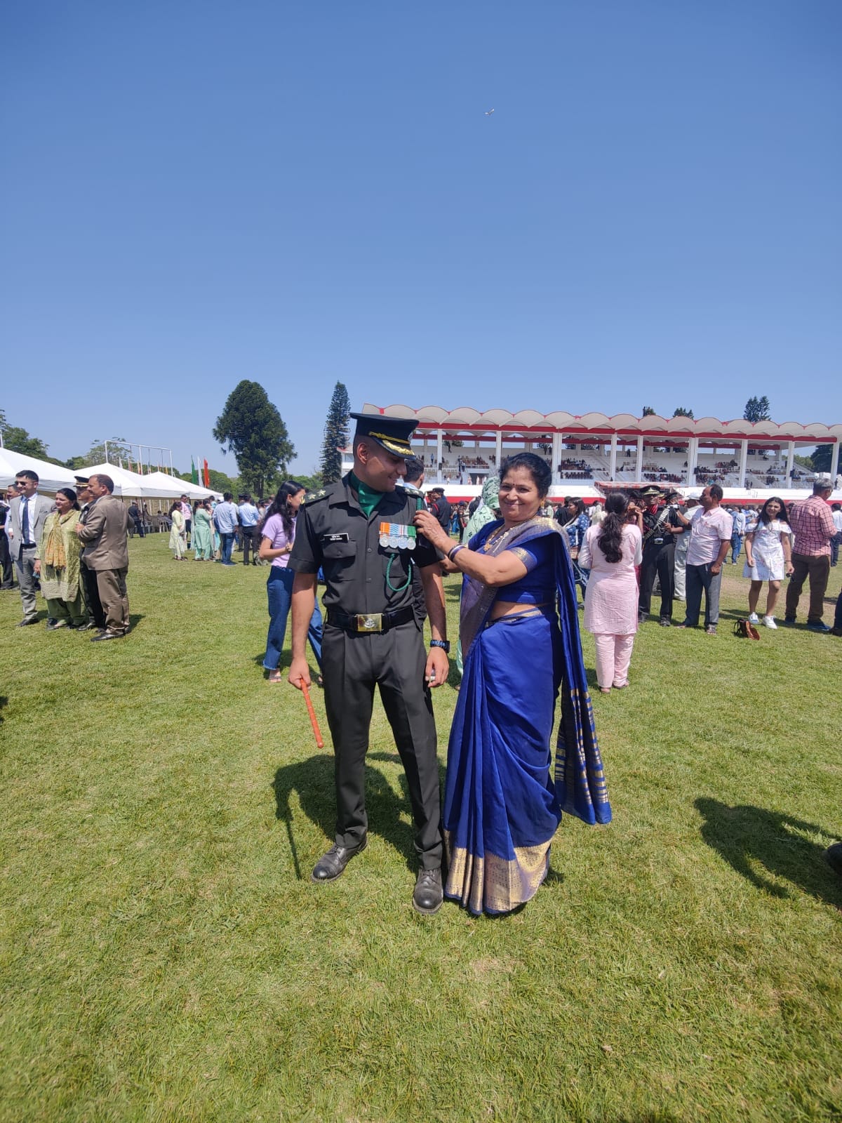 Sumit became a lieutenant in the Indian Army