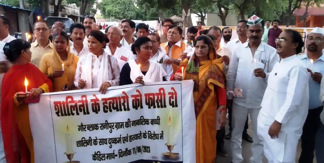 Congress sought justice by taking out a candle march