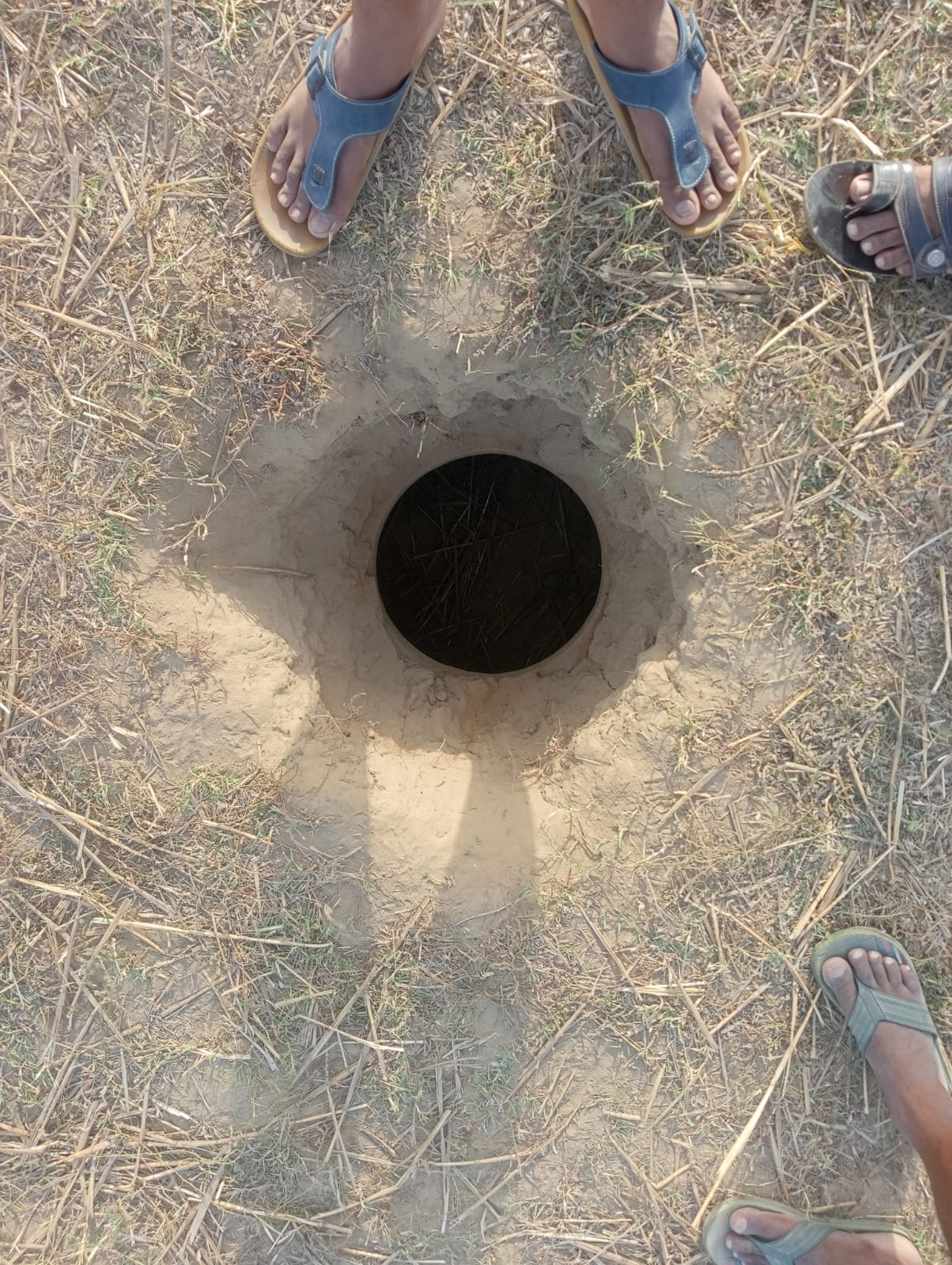 People came to see the claim of getting earthen pot buried in the ground