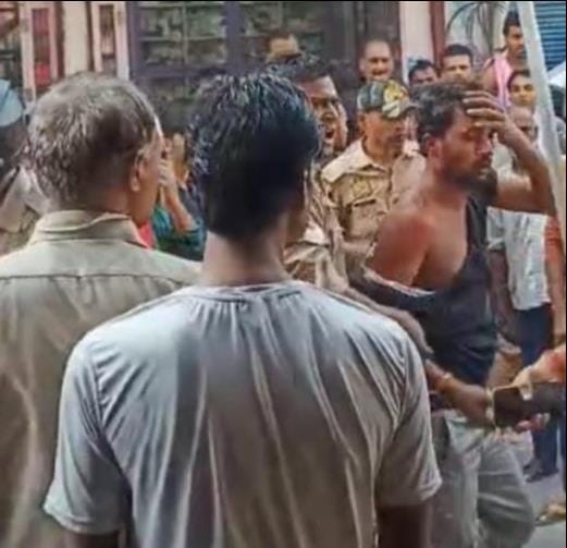 On Sunday, a youth was seriously injured after being crushed by a mud-laden dumper in Ilahibagh of Tiwaripur area.