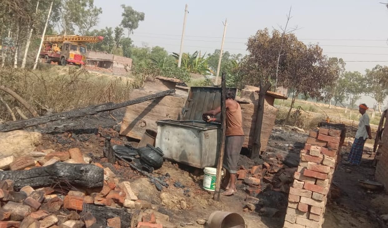 house caught fire