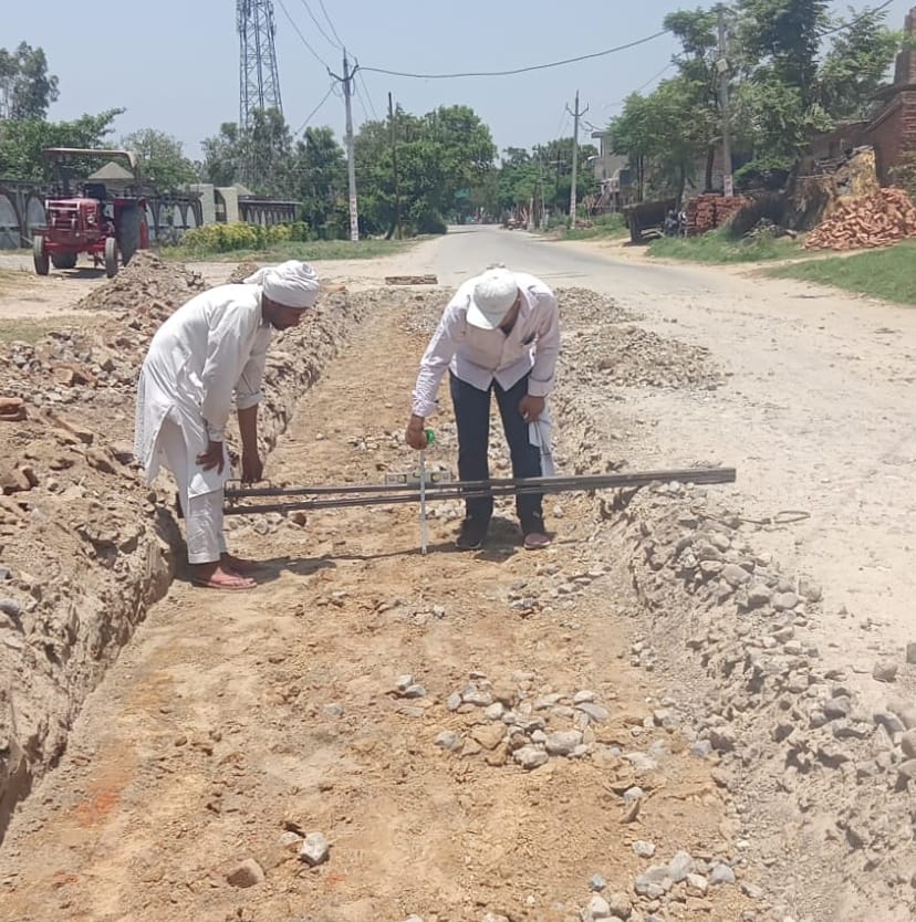 The work of widening of Paijania Chandpur road started