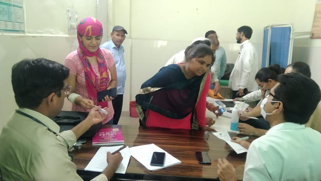 Special OPD set up in the medicine ward of civil hospital