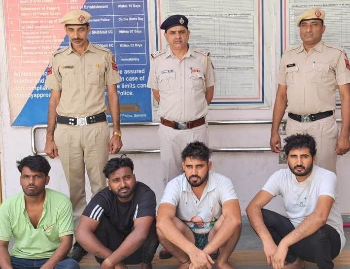 Four accused of theft arrested with tubewell fans and motors