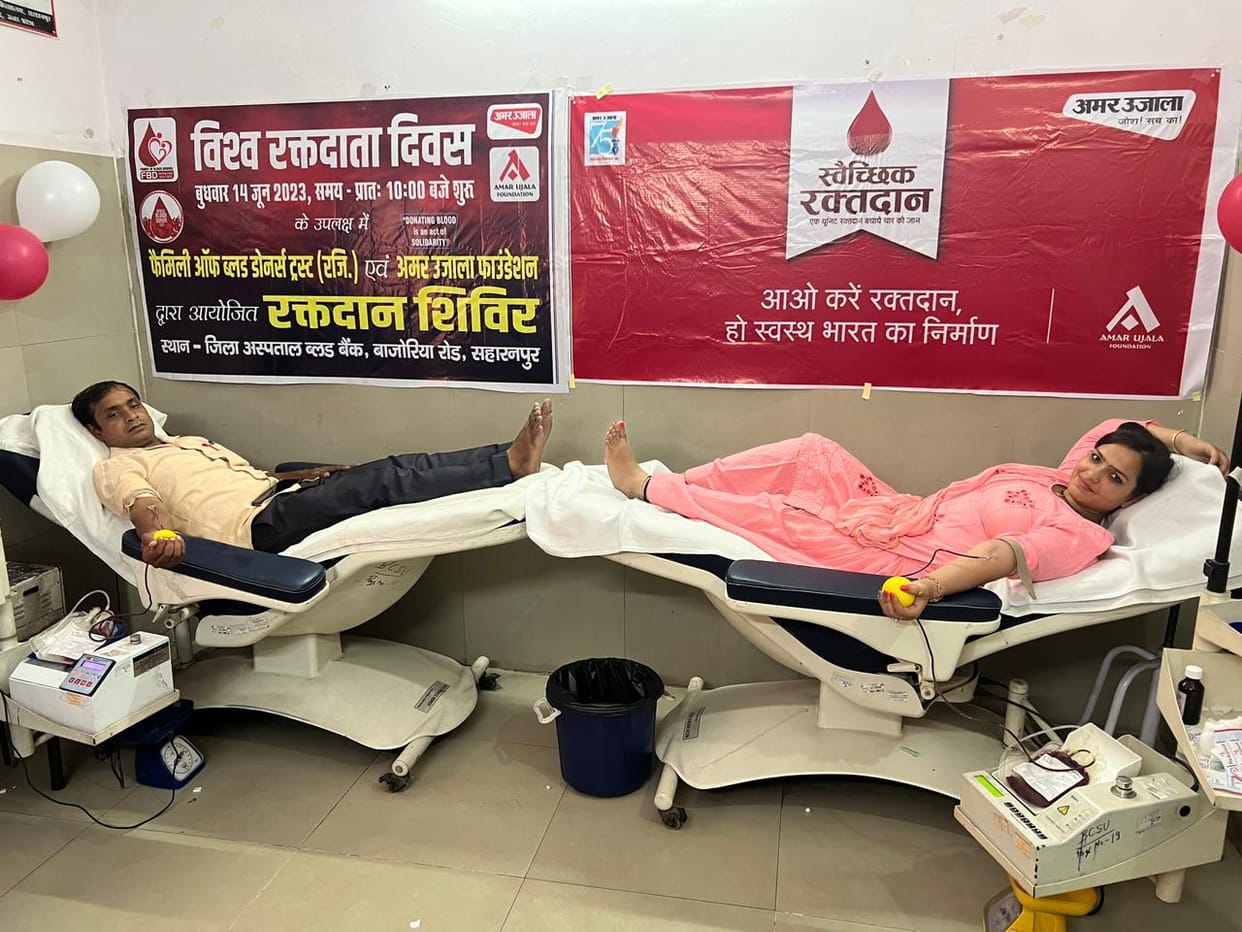 102 people became great donors by donating blood