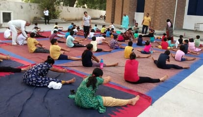 Yoga helps in relieving stress