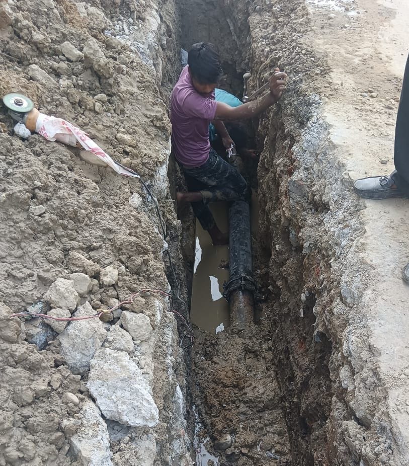 Water Leakage Closed In Kashipur