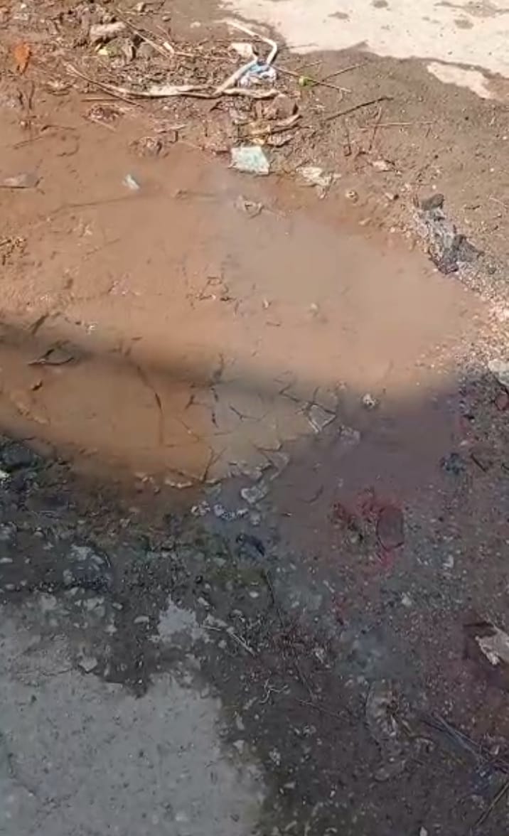 Drinking water line leaked since three months, department careless