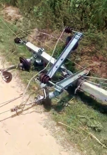 Electricity supply to four villages stalled due to breaking of pillars, villagers upset