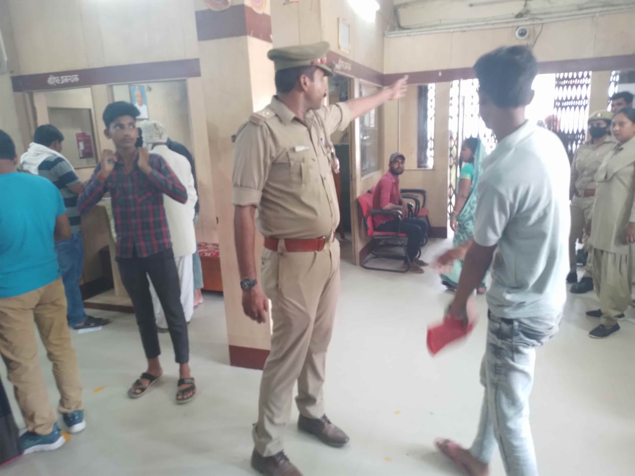 Police checked the security system of banks