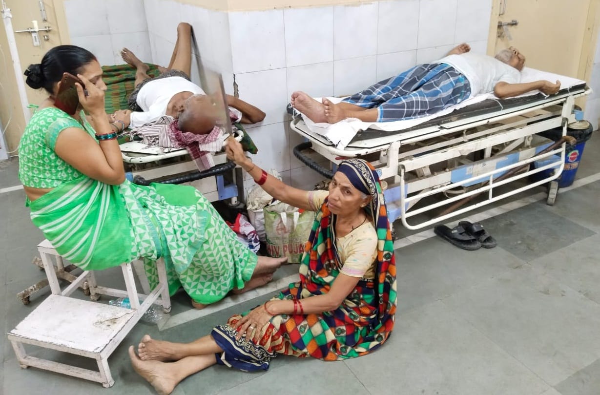 Bed full in district hospital