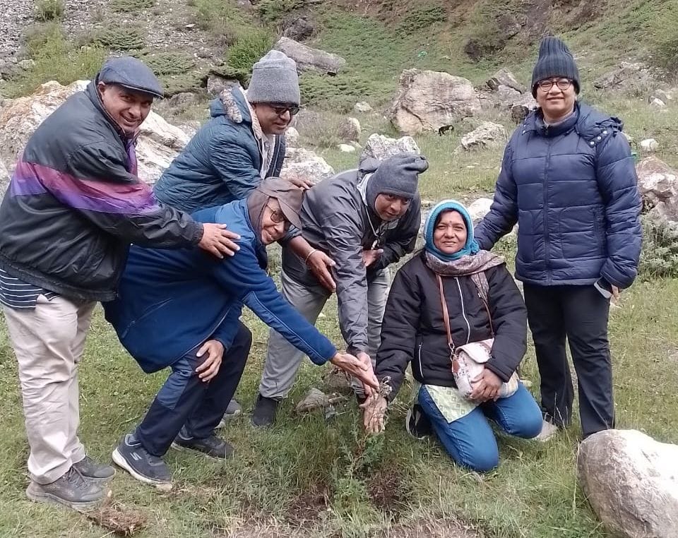 Adi Kailash pilgrims planted saplings in Kalapani temple