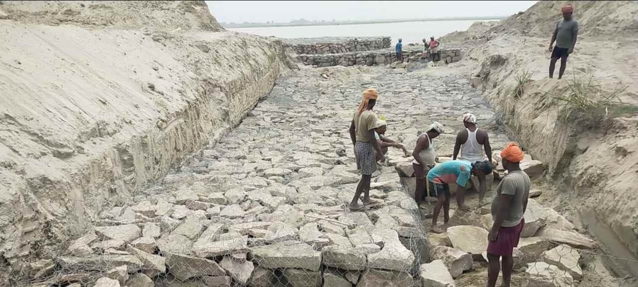 work incomplete on dams