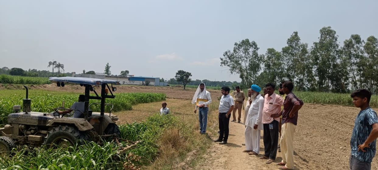The crop was sown by occupying the land on the way, the administration plowed