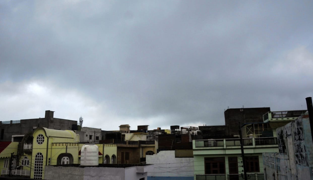 The rain in the morning reduced the temperature, when the sun came out, the humidity increased