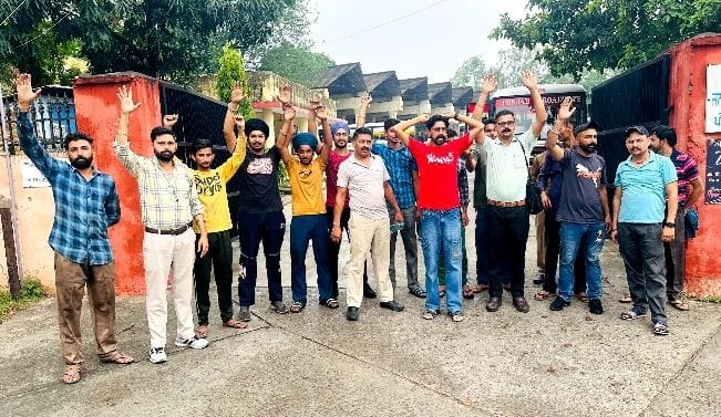 Transport workers protested for their demands